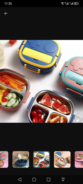 kids Premium Imported Lunch Box with Partitions – Leakproof Stylish keep meal fresh and warm