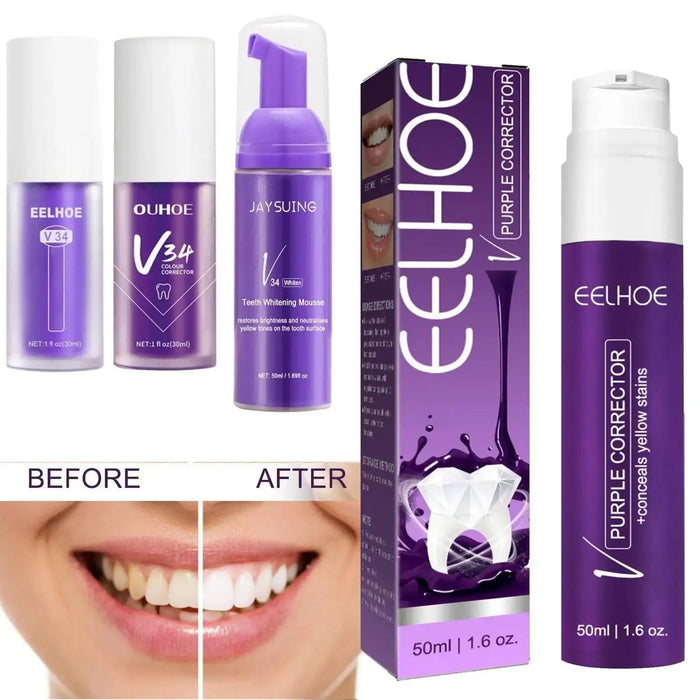 HISMILE PURPLE WHITENING TOOTHPASTE STAIN REMOVAL