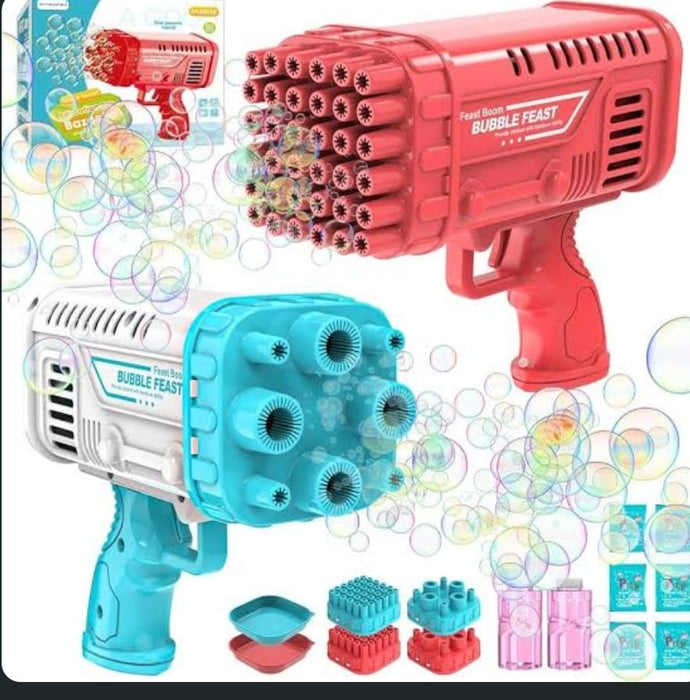 Kids and Todlers 36 holes Bazuka Bubble Gun Machines & Water Balloons