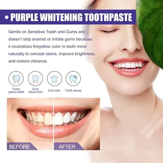 HISMILE PURPLE WHITENING TOOTHPASTE STAIN REMOVAL