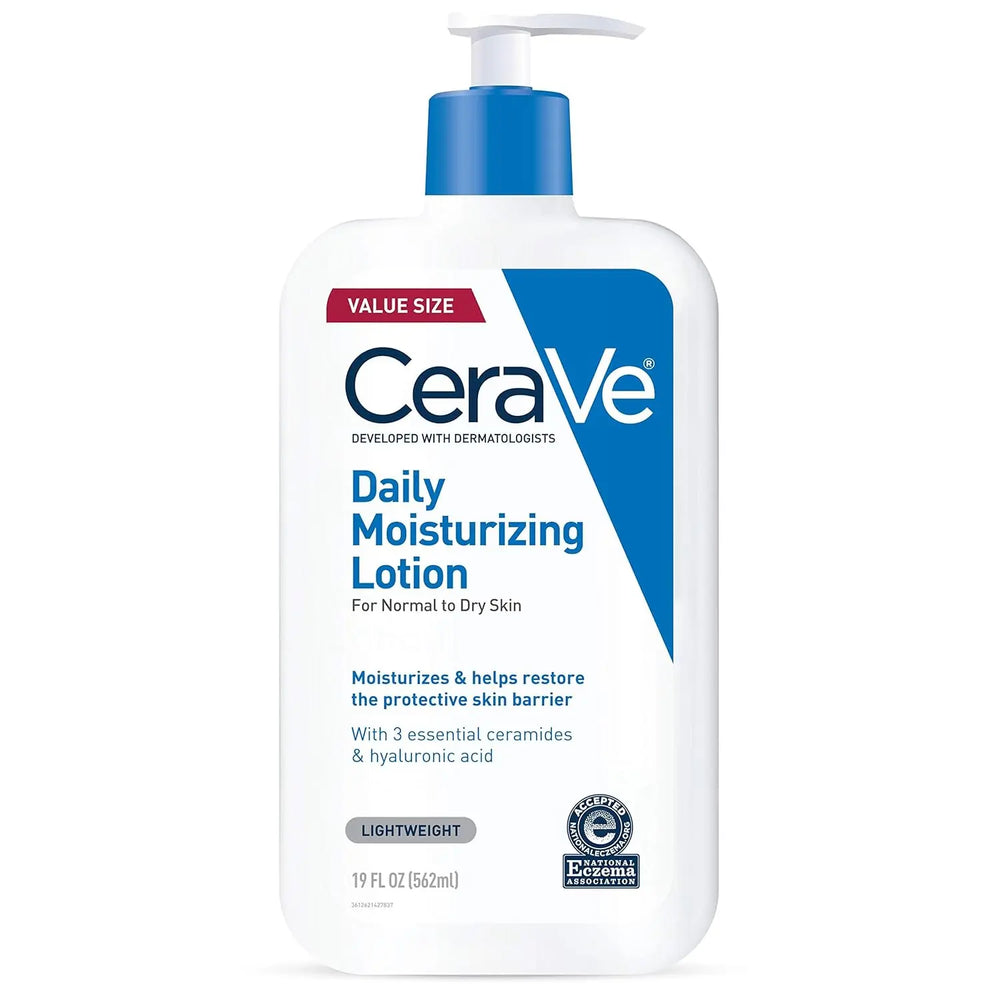 CeraVe Daily Moisturizing Lotion for all Skin | Body Lotion & Face Moisturizer with Hyaluronic Acid and Ceramides | Daily Moisturizer | Fragrance Free | Oil-Free | 19 Ounce