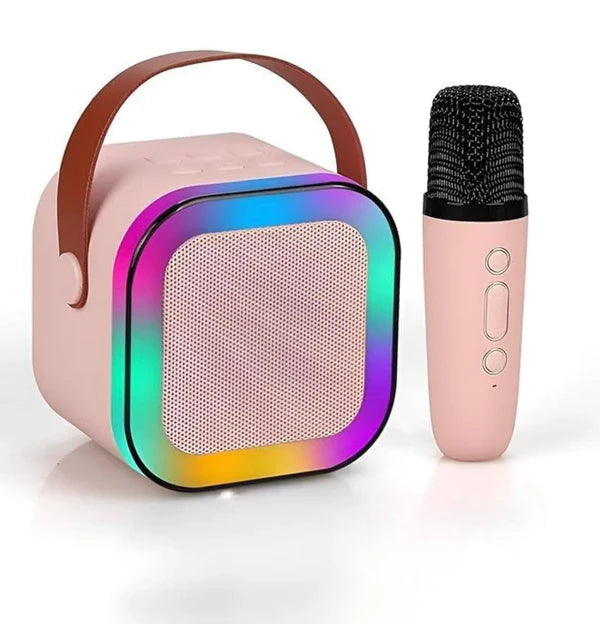 Bluetooth K12 Karaoke speaker with mic Machine Portable 5.3 PA Speaker System with 1-2 Wireless Microphones Home Family Singing Children's Gifts