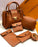 5 Pcs soft Leather Shoulder Bag Set For Girls Charles & Keith Handbag cross body wallet mobile pouch makeup pouch