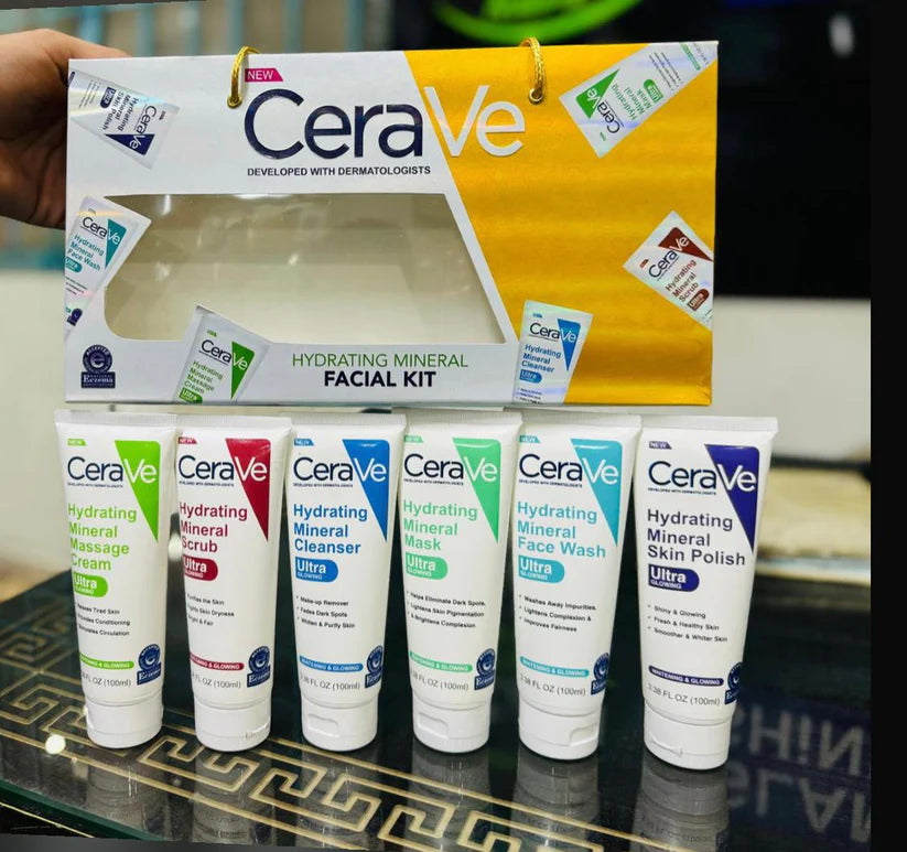 CeraVe Brightening Glow Kit – 6PC Skincare Bundle for Radiant, Healthy Skin ✨🌿