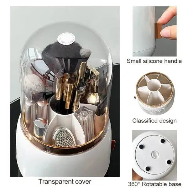 3D Rotating Make Organizer Brush Holder