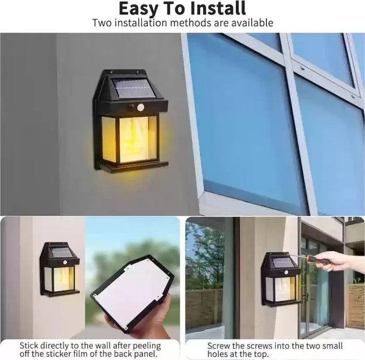 Solar Wall Lamp With Motion Sensor.