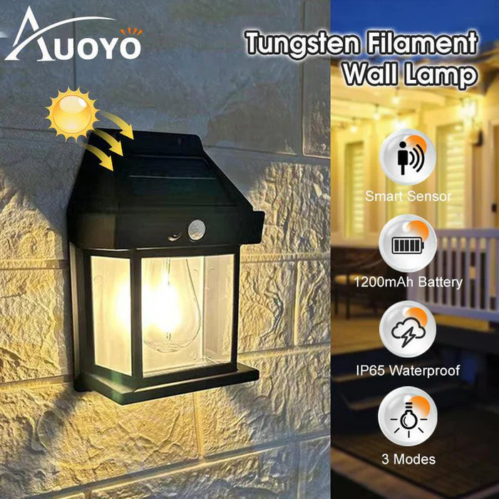 Solar Wall Lamp With Motion Sensor.